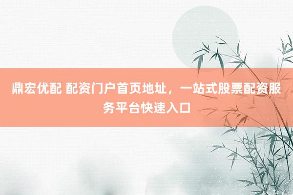 鼎宏优配 配资门户首页地址，一站式股票配资服务平台快速入口